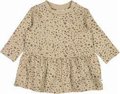 Wheat sweat dress Tascha - Gravel spruce and cone